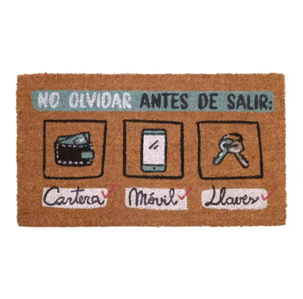 Felpudo No Olvides Cartera Móvil Llaves